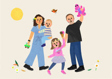 Load image into Gallery viewer, Best Friends/ Family bespoke portrait- send me your photo's to draw from!
