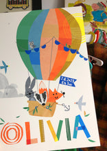 Load image into Gallery viewer, Balloon Print with Woodland Animals