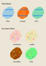 Load image into Gallery viewer, Ice cream Boy Portrait Print- click to customise!