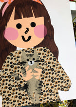 Load image into Gallery viewer, Cat Girl Portrait Print- click to customise!