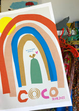 Load image into Gallery viewer, Rainbow Personalised Name Print