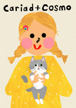 Load image into Gallery viewer, Cat Girl Portrait Print- click to customise!