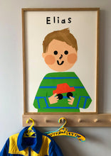 Load image into Gallery viewer, Car Boy Portrait Print- click to customise!