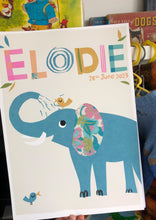 Load image into Gallery viewer, Elephant Personalised Name Print