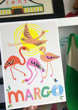 Load image into Gallery viewer, Flamingo Personalised Name Print