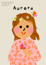 Load image into Gallery viewer, Butterfly Girl Portrait Print- click to customise!