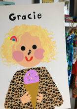 Load image into Gallery viewer, Ice cream Girl Portrait Print- click to customise!