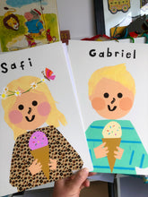 Load image into Gallery viewer, Ice cream Girl with Daisy's Portrait Print- click to customise!