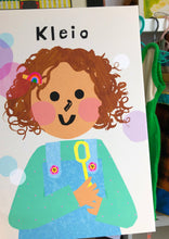Load image into Gallery viewer, Bubbles Girl Portrait Print- click to customise!