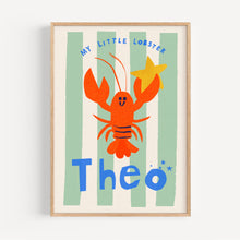 Load image into Gallery viewer, Lobster Personalised Name Print (Pink, Blue or Mint)