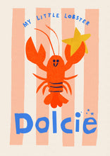 Load image into Gallery viewer, Lobster Personalised Name Print (Pink, Blue or Mint)