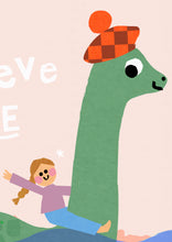 Load image into Gallery viewer, 'I believe in me- Loch Ness Monster' Personalised Giclee Print
