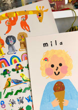 Load image into Gallery viewer, Ice cream Girl Portrait Print- click to customise!