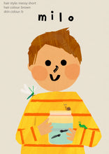 Load image into Gallery viewer, Mini Beast Boy Portrait Print- click to customise!