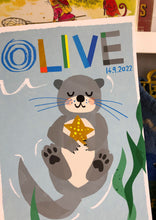 Load image into Gallery viewer, Personalised Otter Giclee Print