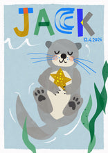 Load image into Gallery viewer, Personalised Otter Giclee Print