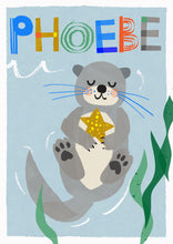 Load image into Gallery viewer, Personalised Otter Giclee Print