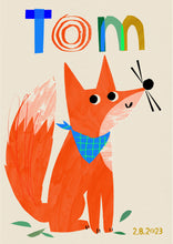 Load image into Gallery viewer, Personalised Fox Print