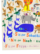 Load image into Gallery viewer, A NEW Animal Alphabet PERSONALISED
