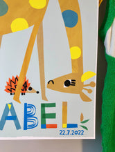 Load image into Gallery viewer, Giraffe Personalised Name Print