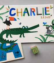 Load image into Gallery viewer, Alligator Personalised Name Print