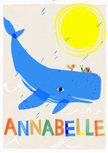 Load image into Gallery viewer, Whale Personalised Name Print