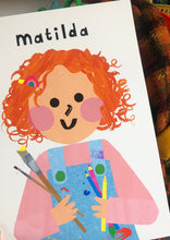 Load image into Gallery viewer, Art Girl Portrait Print- click to customise!