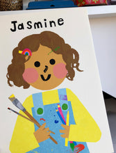 Load image into Gallery viewer, Art Girl Portrait Print- click to customise!