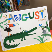 Load image into Gallery viewer, Alligator Personalised Name Print