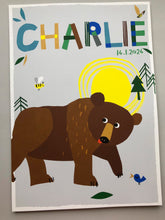 Load image into Gallery viewer, Bear Personalised Name Print