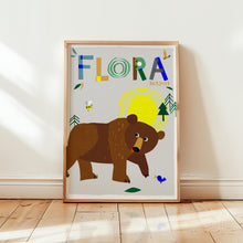 Load image into Gallery viewer, Bear Personalised Name Print