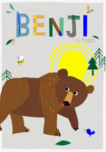 Load image into Gallery viewer, Bear Personalised Name Print