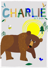 Load image into Gallery viewer, Bear Personalised Name Print