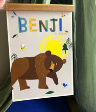 Load image into Gallery viewer, Bear Personalised Name Print