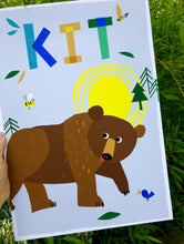 Load image into Gallery viewer, Bear Personalised Name Print