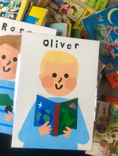 Load image into Gallery viewer, Book Boy Portrait Print- click to customise!