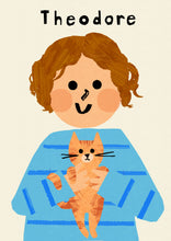 Load image into Gallery viewer, Cat Boy Portrait Print- click to customise!