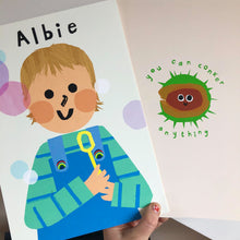 Load image into Gallery viewer, Bubble Boy Portrait Print- click to customise!