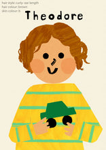 Load image into Gallery viewer, Car Boy Portrait Print- click to customise!