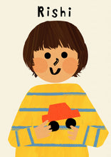 Load image into Gallery viewer, Car Boy Portrait Print- click to customise!