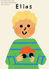 Load image into Gallery viewer, Car Boy Portrait Print- click to customise!