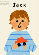 Load image into Gallery viewer, Car Boy Portrait Print- click to customise!