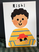 Load image into Gallery viewer, Car Boy Portrait Print- click to customise!