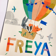 Load image into Gallery viewer, Balloon Print with Woodland Animals