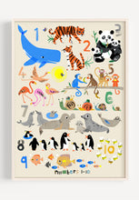 Load image into Gallery viewer, Counting Creatures GREAT & small print