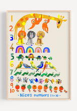 Load image into Gallery viewer, Personalised Rainbow Counting Print