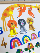 Load image into Gallery viewer, Personalised Rainbow Counting Print