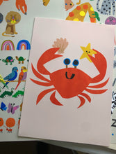 Load image into Gallery viewer, Happy Crab Giclee Print