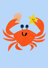 Load image into Gallery viewer, Happy Crab Giclee Print