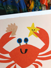 Load image into Gallery viewer, Crab Personalised Name Print (Pink or Blue)